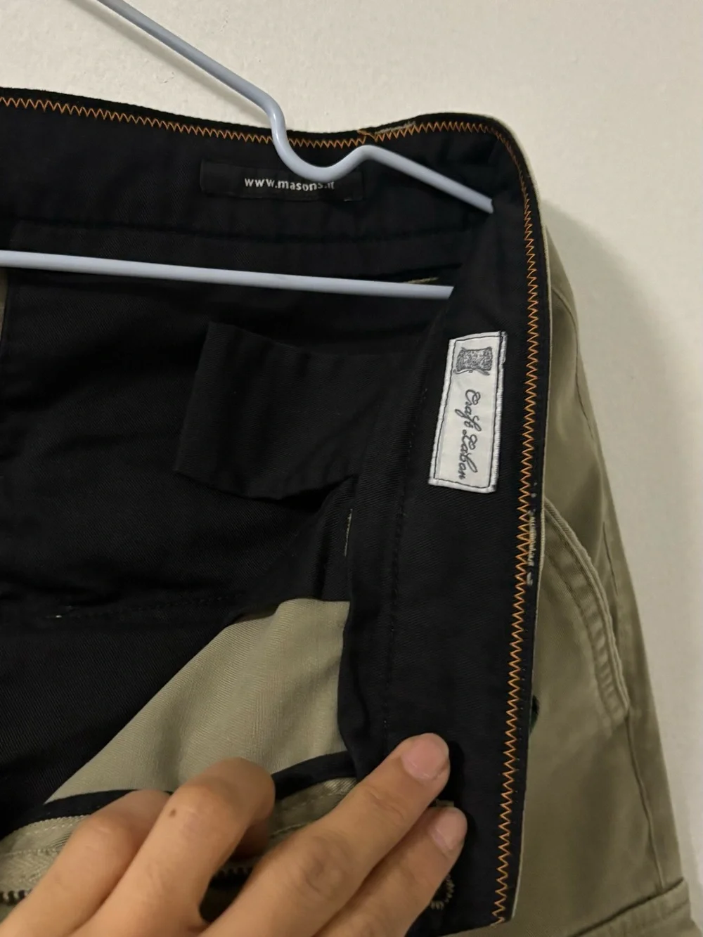 Mason Olive Cargo Pants with Floral & Patch Details